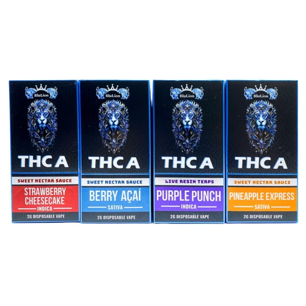 BluLion THCA Liquid Diamonds Disposable Vape + Live Resin Terps, 2g (Set of 6) - Image 6