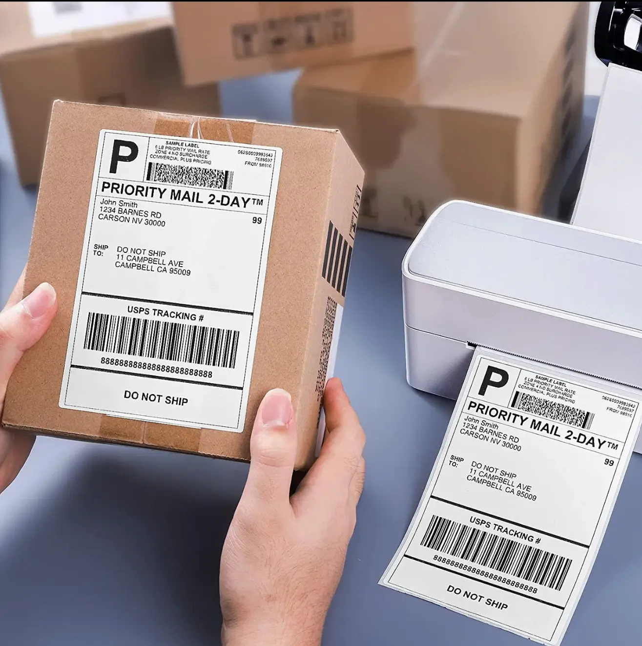 4" x 6" Direct Thermal Shipping Labels – 500 Labels/Roll 1" Core Perforated White Backing