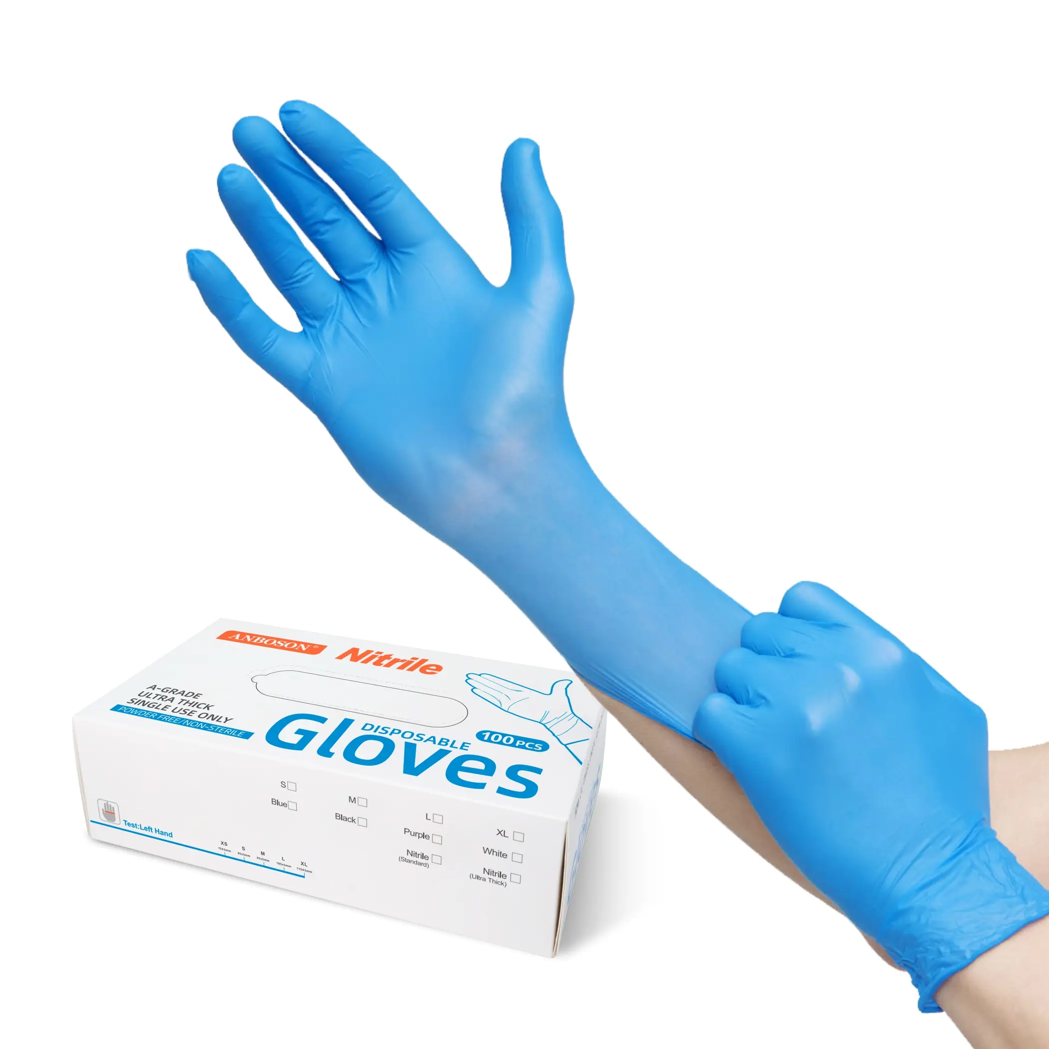 Disposable Gloves - 100pcs 3 blue