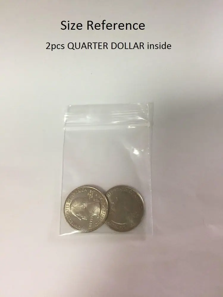 Small Clear Reclosable Zip Bags - 2 x 2 (500 Pack 3 Mil Thickness) 3