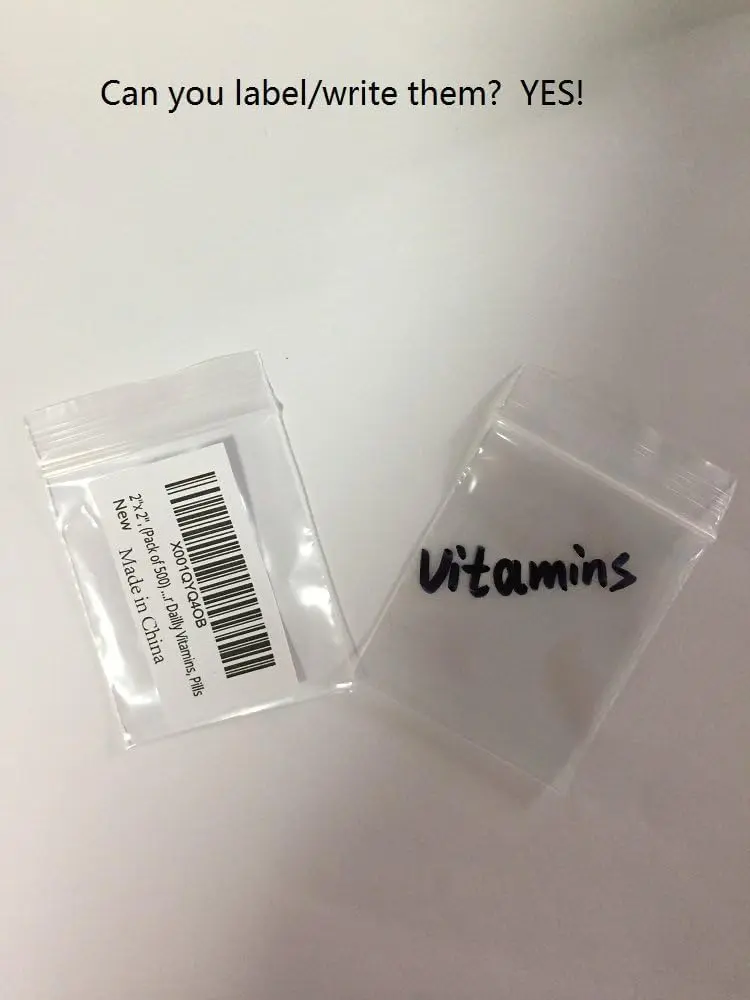 Small Clear Reclosable Zip Bags - 2 x 2 (500 Pack 3 Mil Thickness) 4